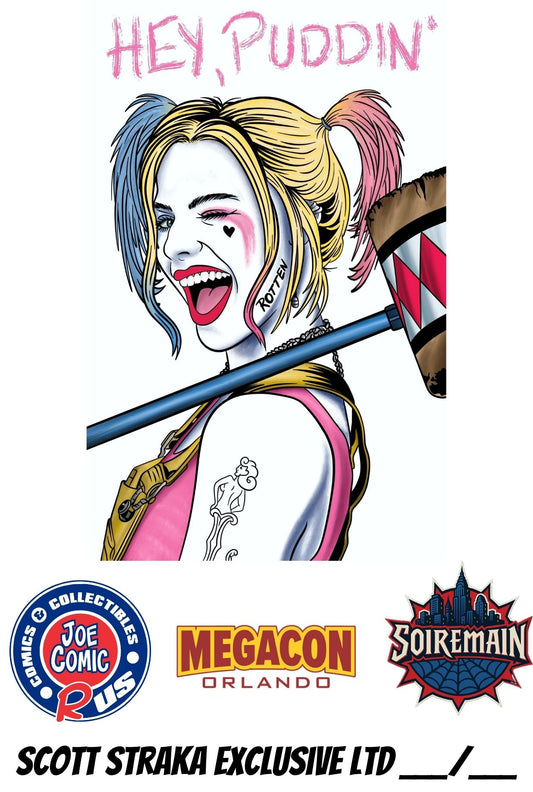 WHITE HARLEY MEGACON EXCLUSIVE SCOTT STRAKA EMBOSSED (LTD 90)