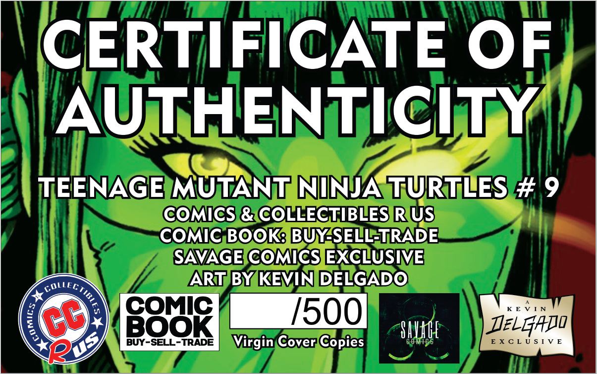 TEENAGE MUTANT NINJA TURTLES 9 VIRGIN VARIANT LTD 500 BY KEVIN DELGADO