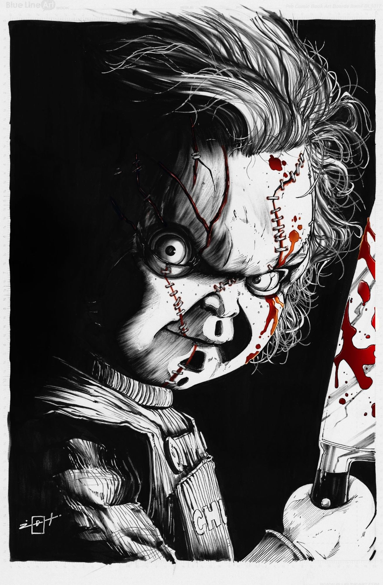 CHUCKY FAME EMBOSSED SPOT FOIL LTD 50 BY JONATHAN URIBE BALTIMORE COMICON EXCLUSIVE