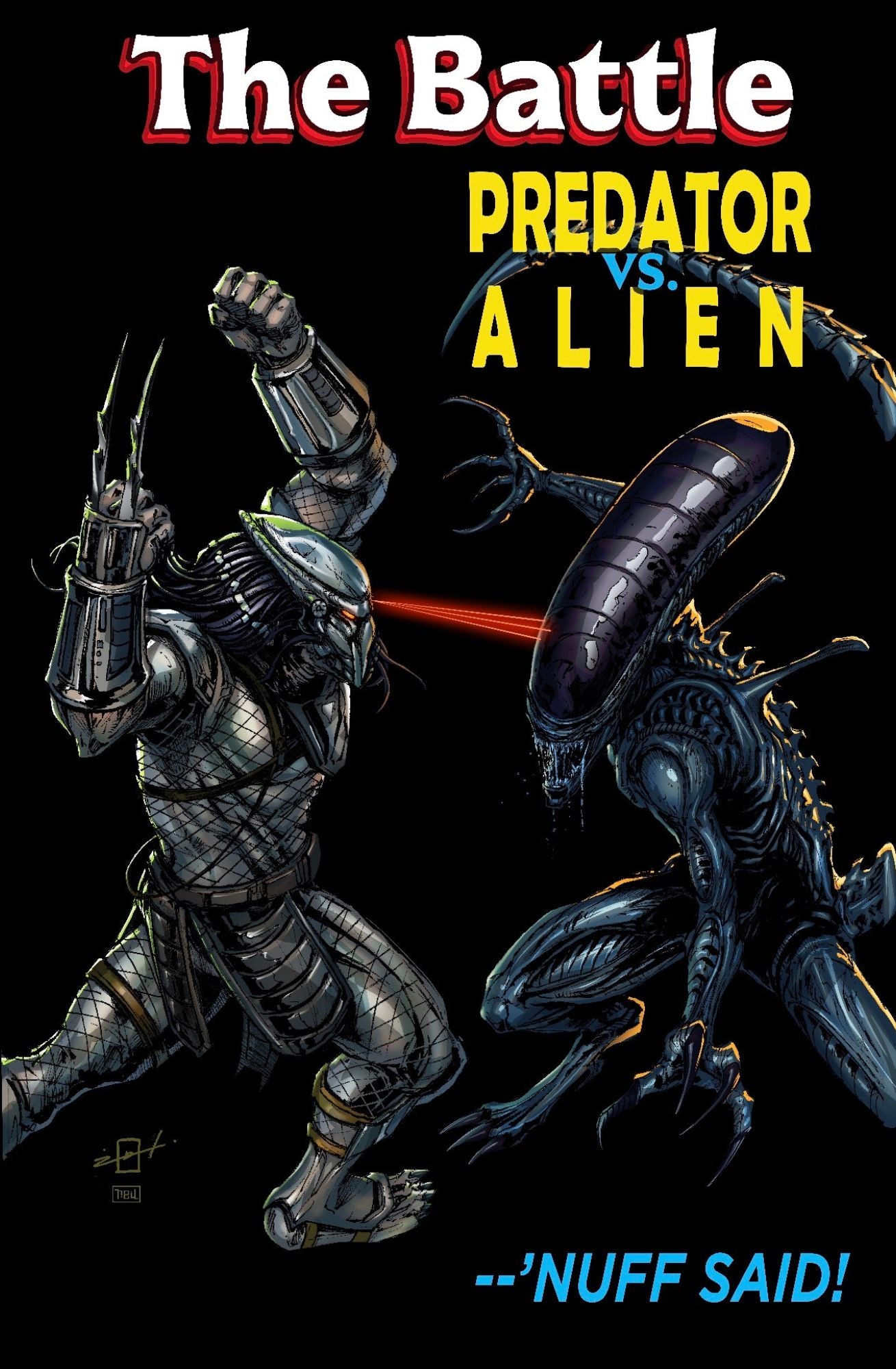 PREDATOR VS ALIEN MEGACON EMBOSSED VARIANT (LTD 90) BY JONATHAN URIBE
