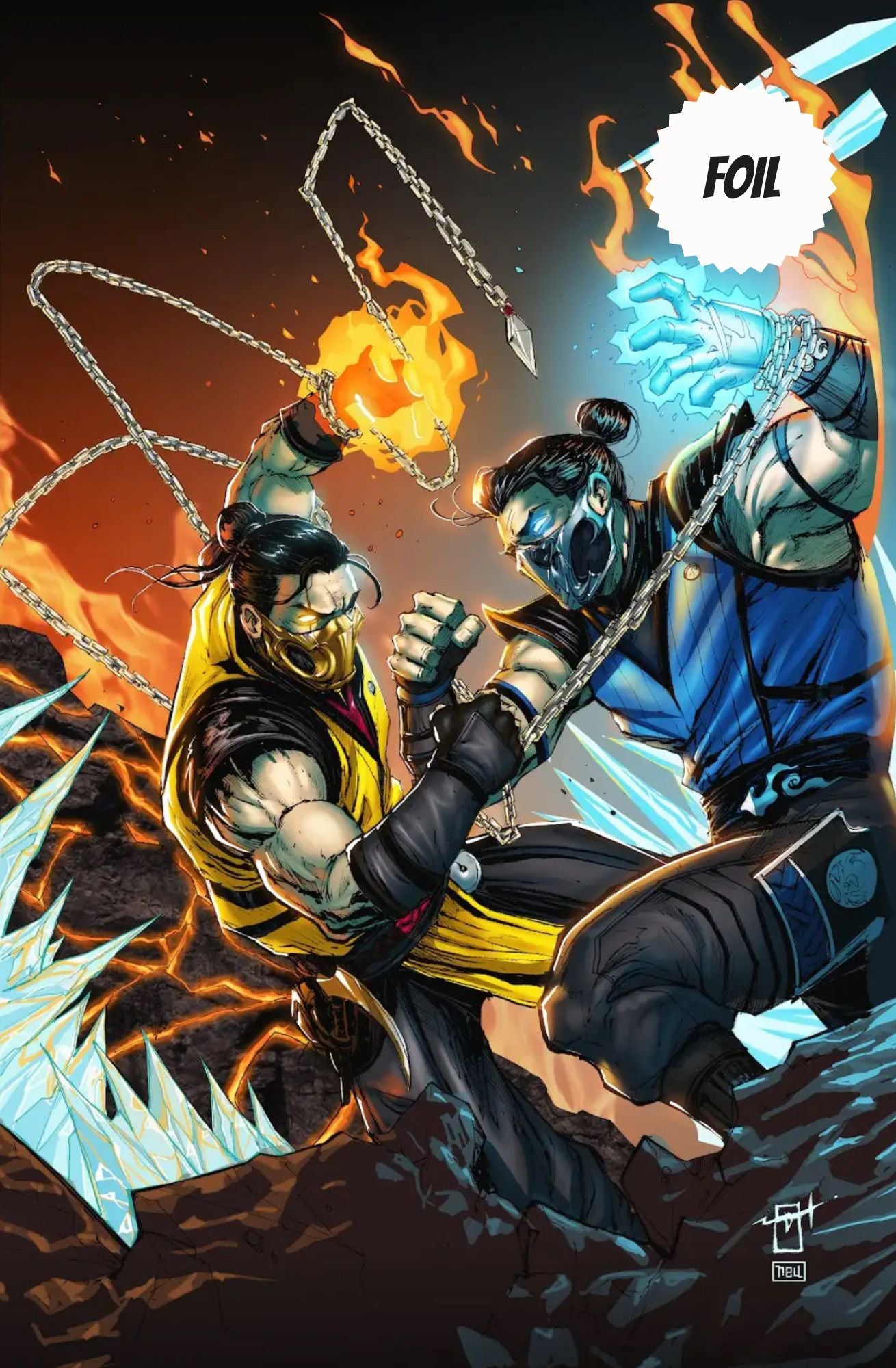 MORTAL KOMBAT MEGACON CRACKED ICE FOIL VARIANT (LTD 30) BY JONATHAN URIBE