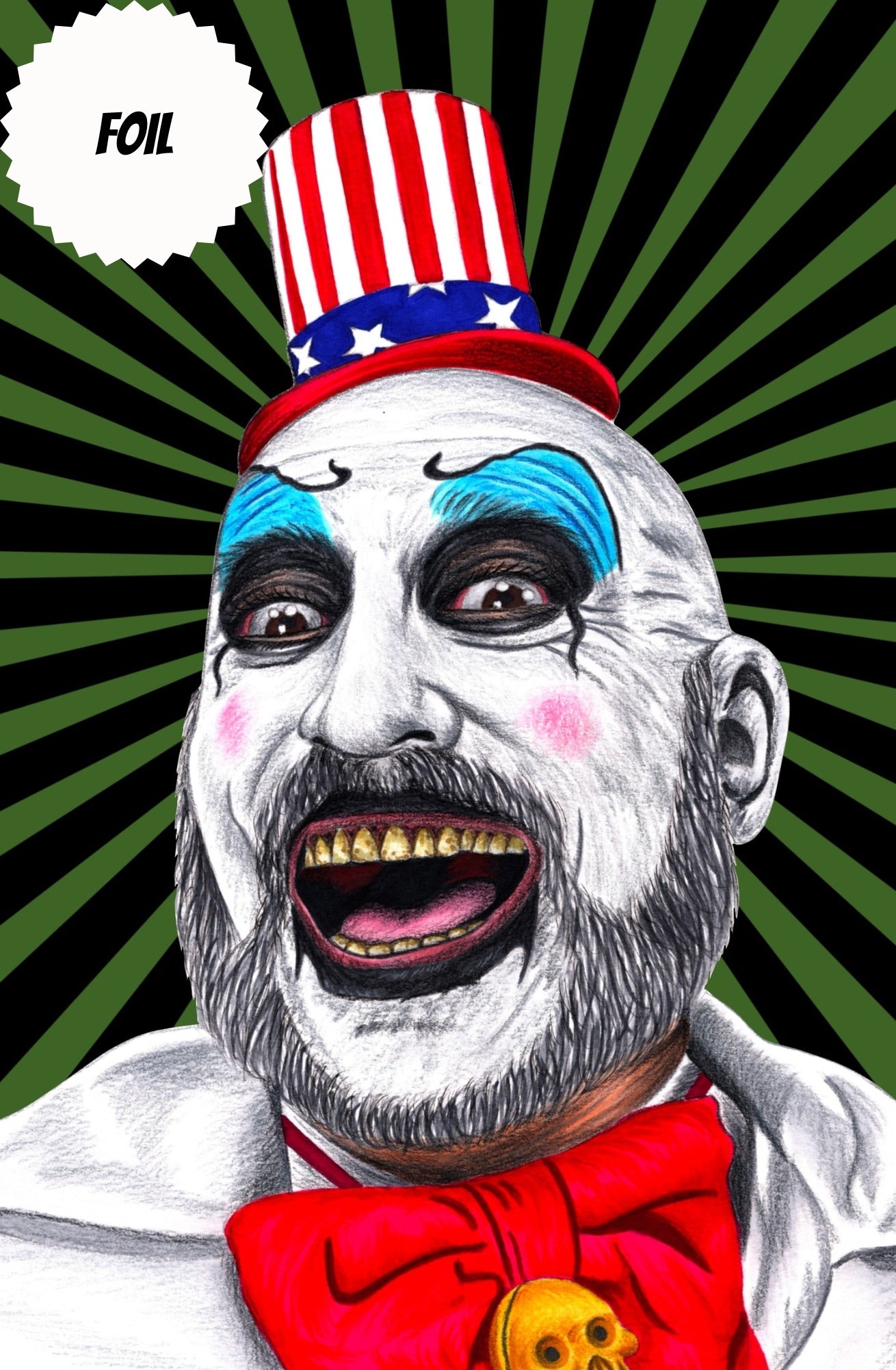 CAPTAIN SPAULDING FOIL SIGNED BY SCOTT STRAKA LTD TO 10