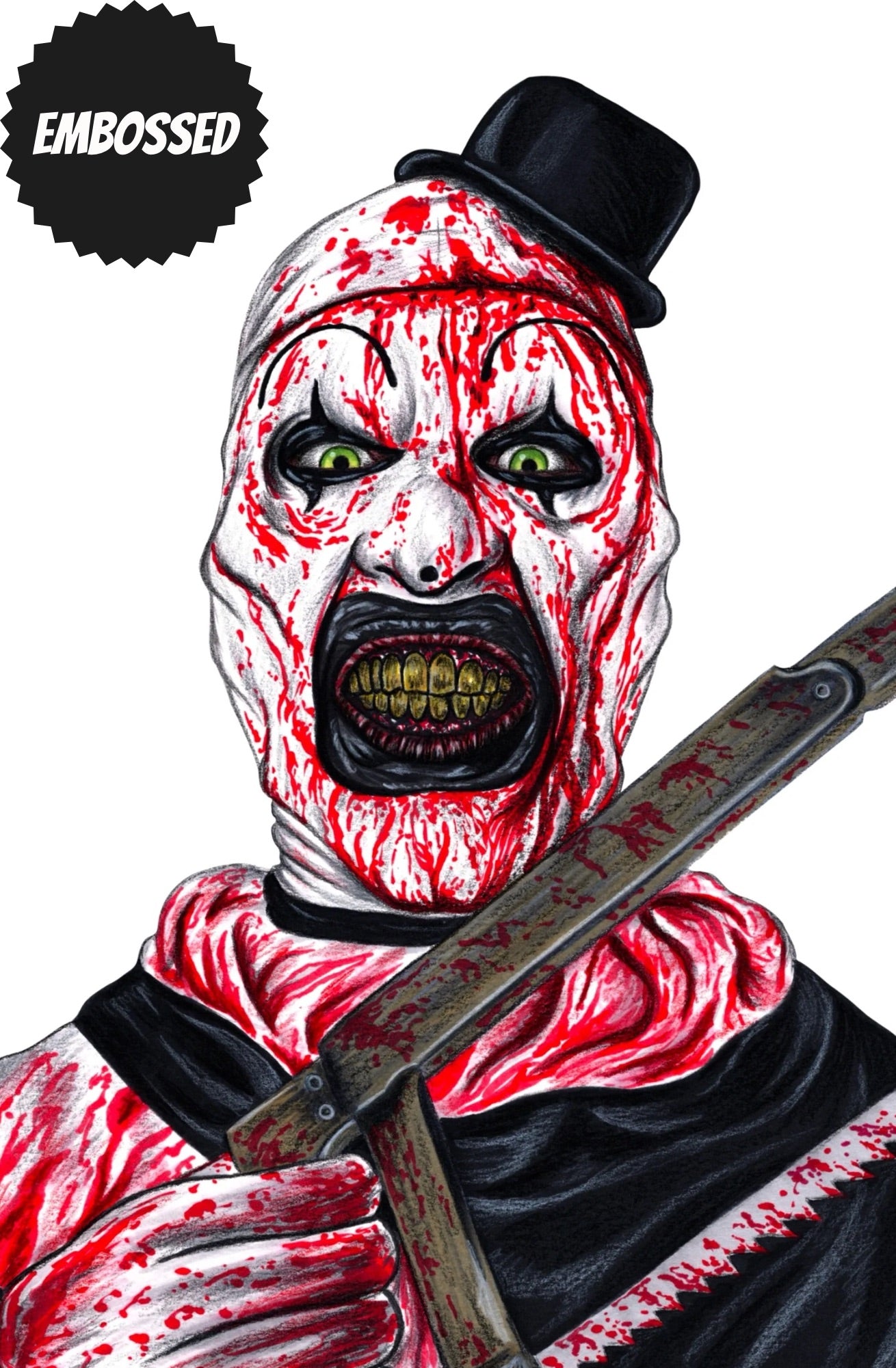 TERRIFIER WHITE EMBOSSED SCOTT STRATKA LTD TO 30