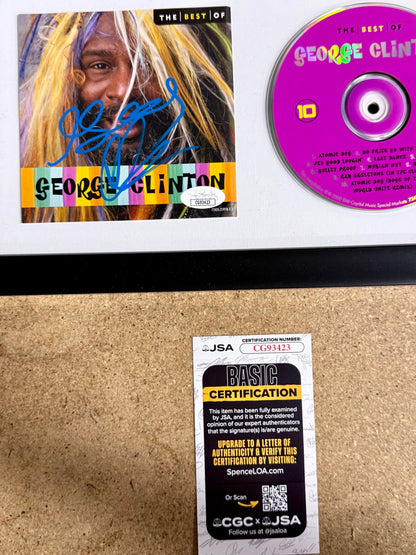 Funkadelic George Clinton Signed “The Best Of” (1996) Framed CD With JSA COA