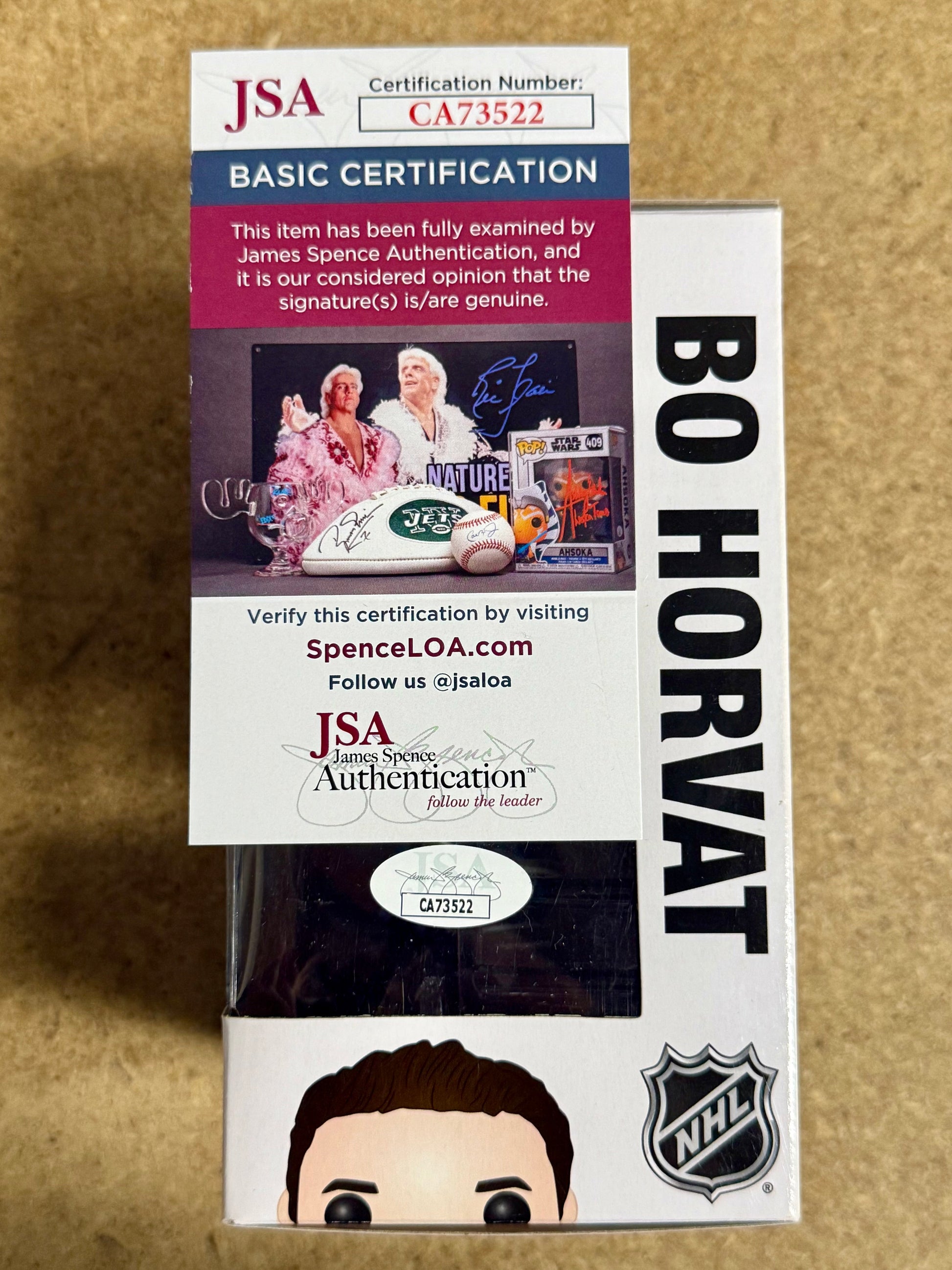 Bo Horvat Signed Funko Pop! #25 NHL Canada Vancouver Canucks With JSA COA