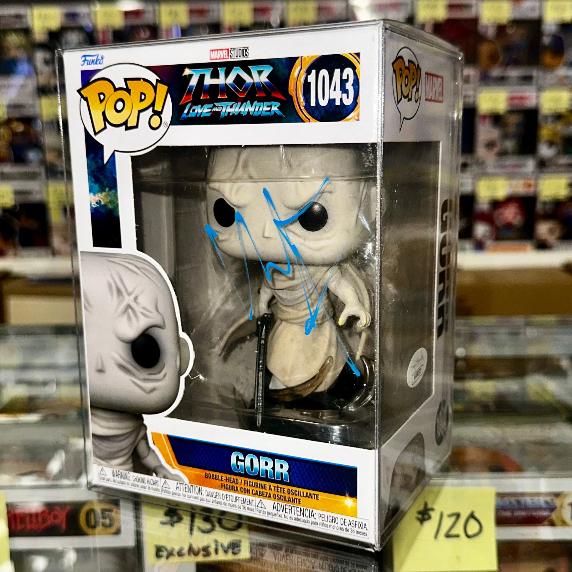 Christian Bale Signed Gorr The God Butcher Thor Funko Pop! #1043 With JSA COA