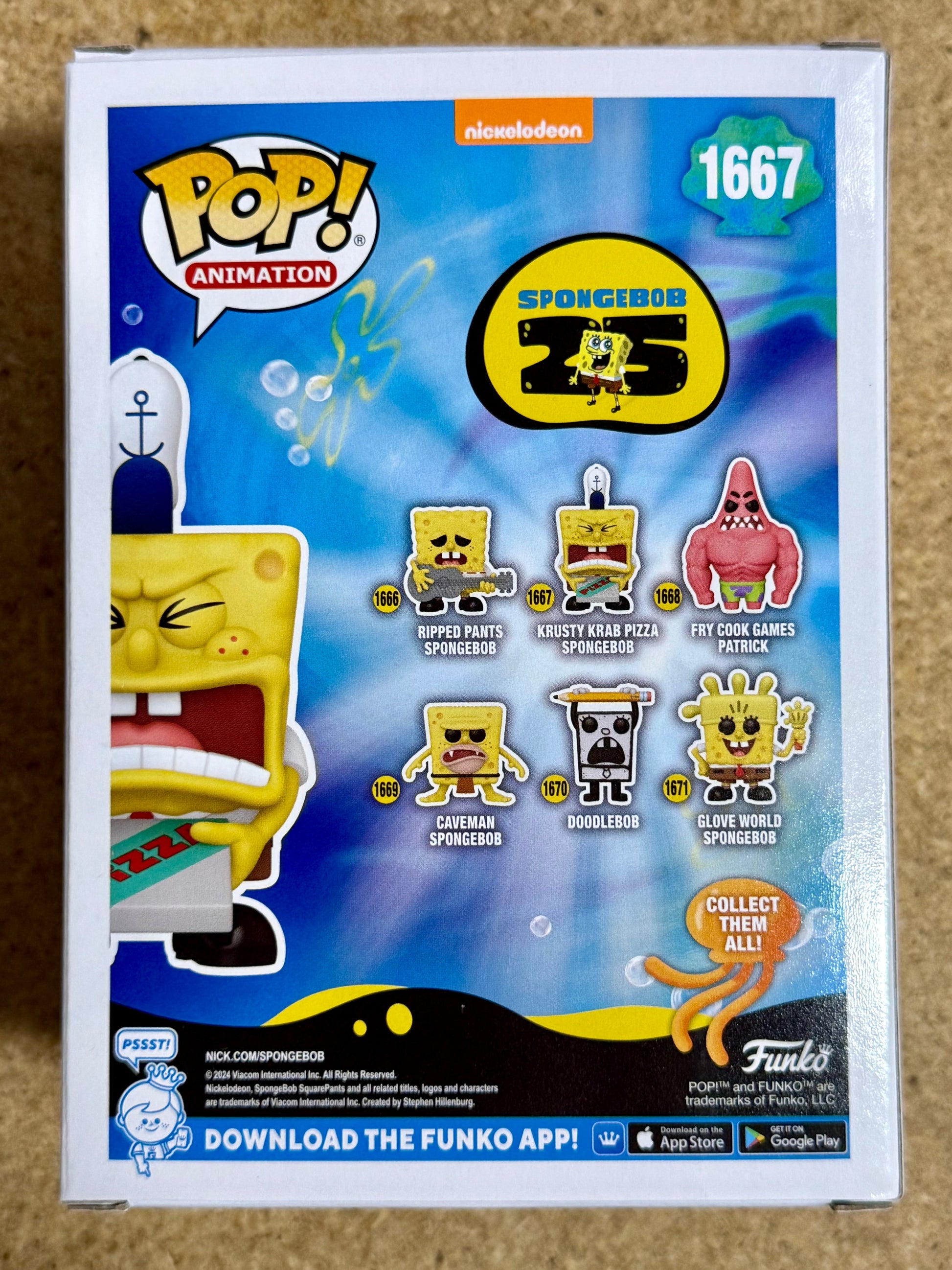 Funko Pop! Animation Krusty Krab Pizza Spongebob #1667 SquarePants 25 Years 2024