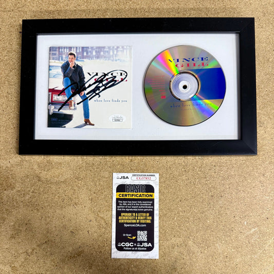 Vince Gill Framed & Signed “When Love Finds You” (1994) CD Booklet With JSA COA