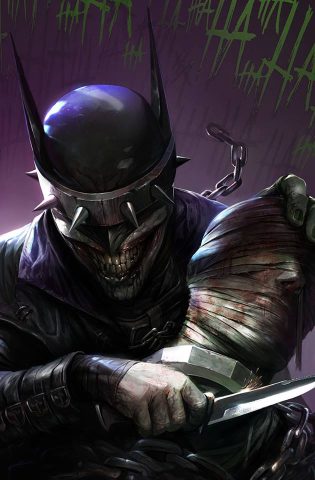 Dark Nights Metal 6 B DC 2018 Francesco Mattina Variant Batman Who Laughs Bloody Knife