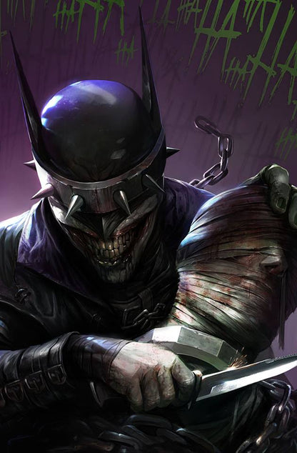 Dark Nights Metal 6 B DC 2018 Francesco Mattina Variant Batman Who Laughs Bloody Knife