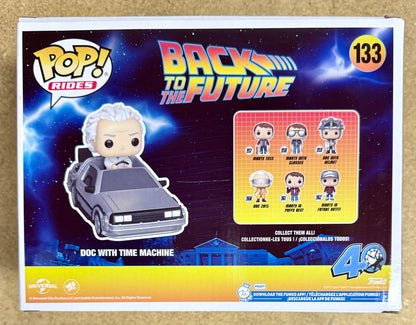 Funko Pop! Rides Doc Brown With Deloreon Time Machine #133 Back To The Future