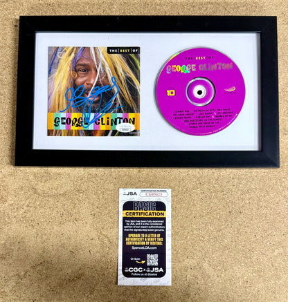 Funkadelic George Clinton Signed “The Best Of” (1996) Framed CD With JSA COA