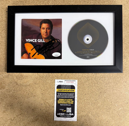 Vince Gill Framed & Signed “Ballads” (2013) CD Booklet With JSA COA