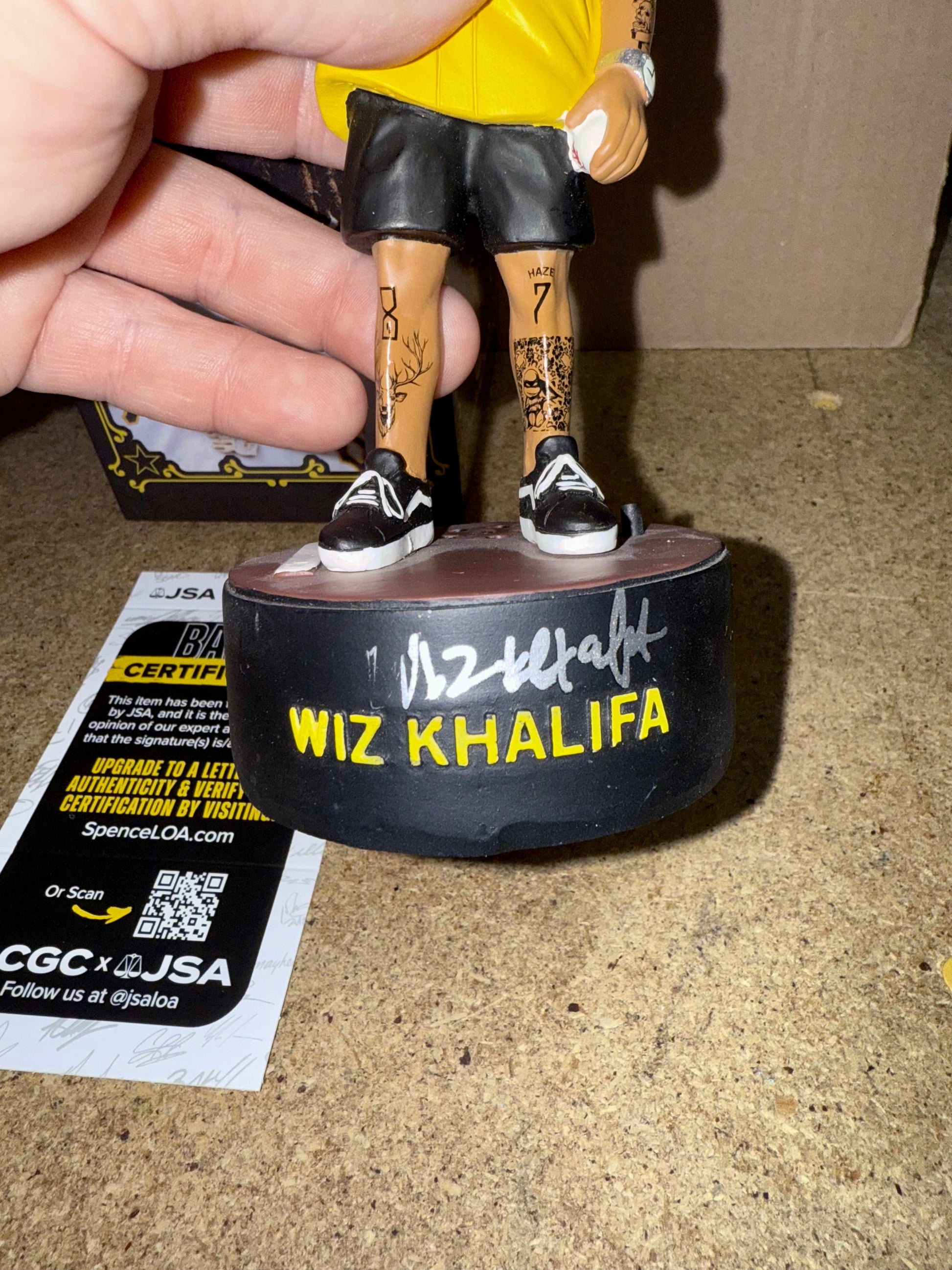Wiz Khalifa Signed Yinzerpalooza Pittsburgh Pirates Singing Bobblehead JSA COA