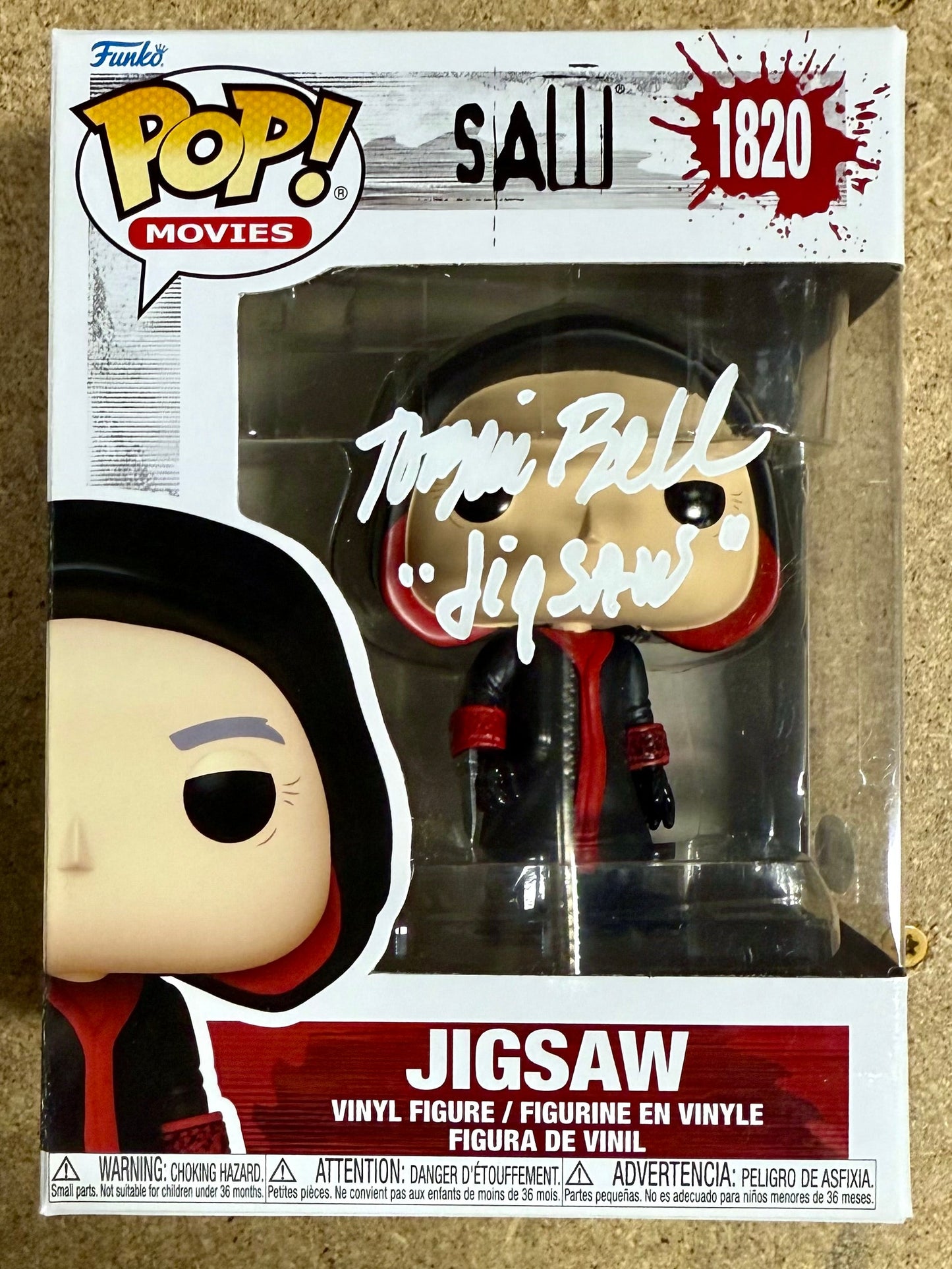 Tobin Bell Signed Saw Hooded Jigsaw Killer 2025 Funko Pop! #1820