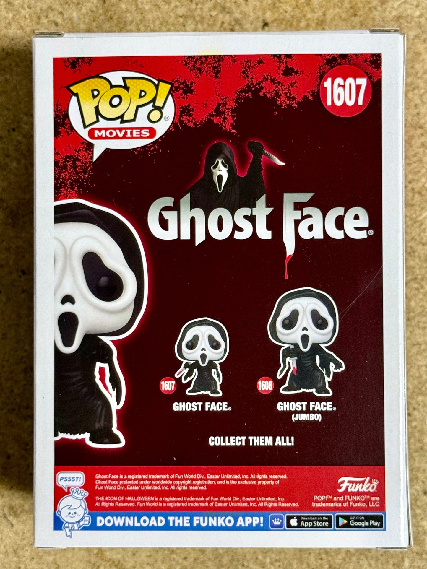 Funko Pop! Movies Ghost Face With Bloody Knife #1607 Scream 2024 Thriller