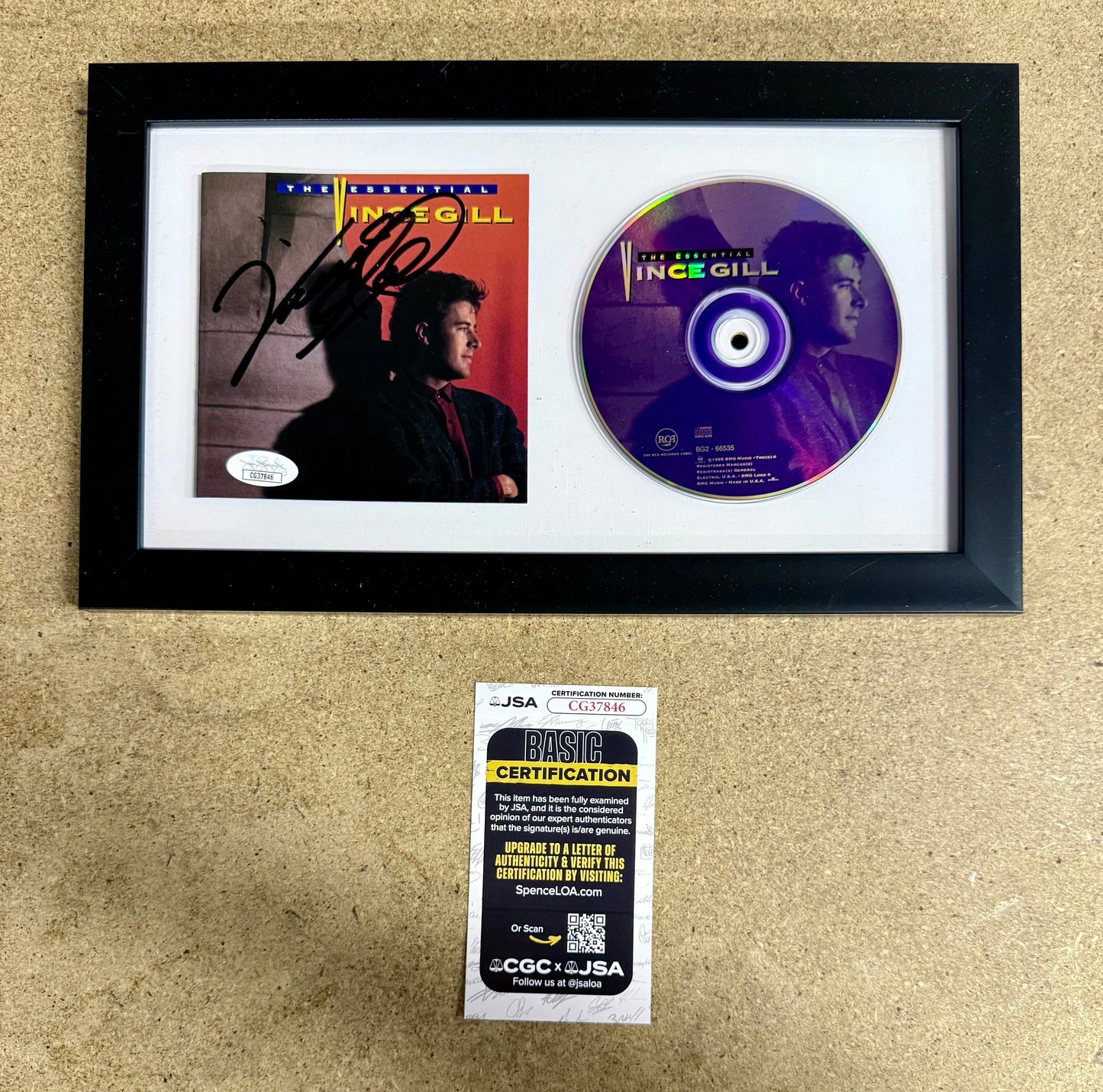 Musician Vince Gill Framed & Signed “Essential” (1995) CD Booklet With JSA COA