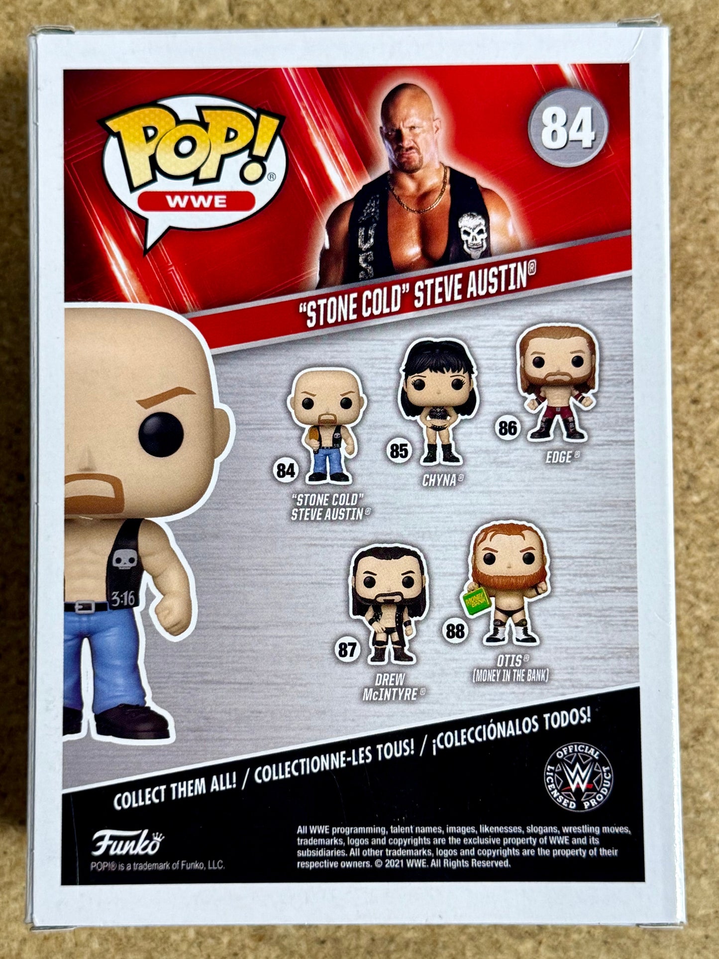 Funko Pop! WWE Stone Cold Steve Austin With Smoking Skull Belt #84 Stunner 2021