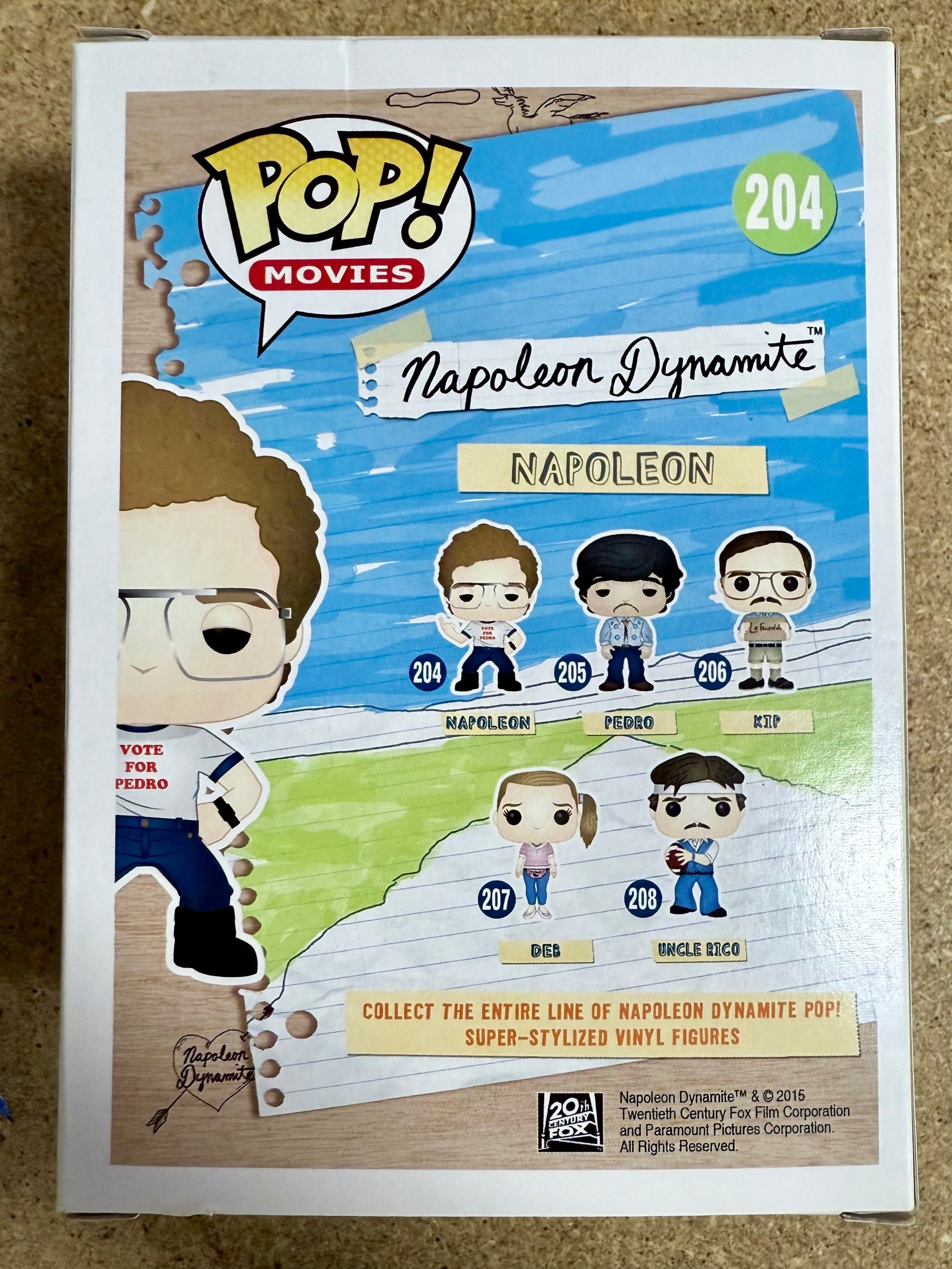 Jon Heder Signed Napoleon Dynamite Vaulted Funko Pop! #204 With JSA COA