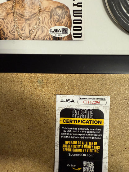 Wiz Khalifa Signed Blacc Hollywood Framed CD Booklet With JSA COA