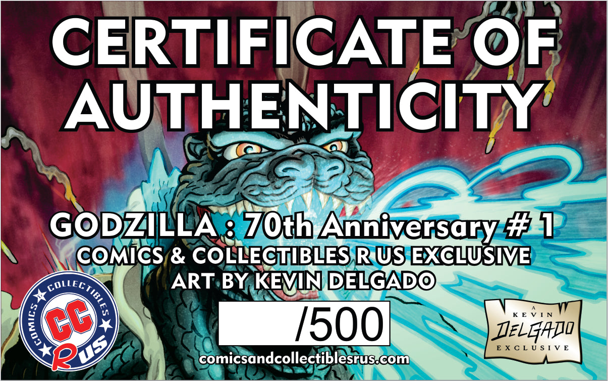 GODZILLA #1 70TH ANNIVERSARY FOIL LTD 500 BY KEVIN DELGADO