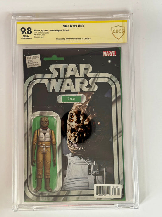 STAR WARS #33 SIGNED BY JOHN TYLER CHRISTOPHER | ACTION FIGURE CBCS 9.8 SS YELLOW LABEL [IN STOCK]