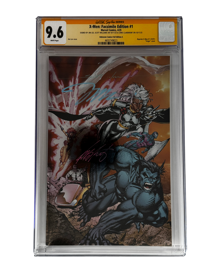 [TRIPLE SIGNED CGC YELLOW LABEL 4 PACK FOIL] X-Men 1991 #1 Facsimile Jim Lee | Claremont | Williams Cover Var [Set #1]