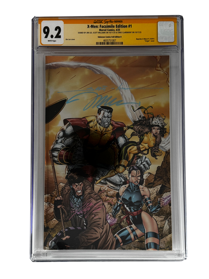 [TRIPLE SIGNED CGC YELLOW LABEL 4 PACK FOIL] X-Men 1991 #1 Facsimile Jim Lee | Claremont | Williams Cover Var [Set #4]