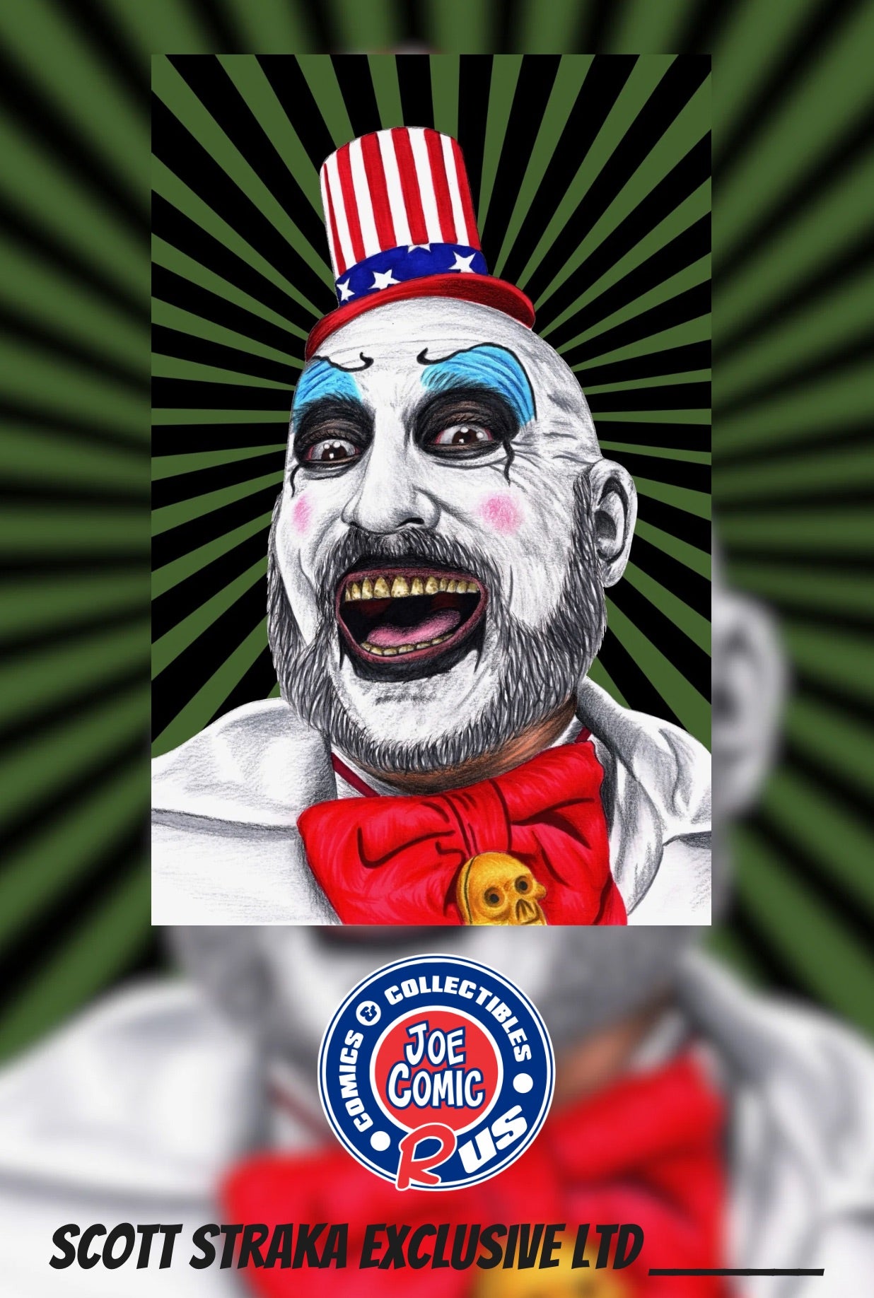 CAPTAIN SPAULDING SIGNED METAL SCOTT STRAKA LTD TO 5