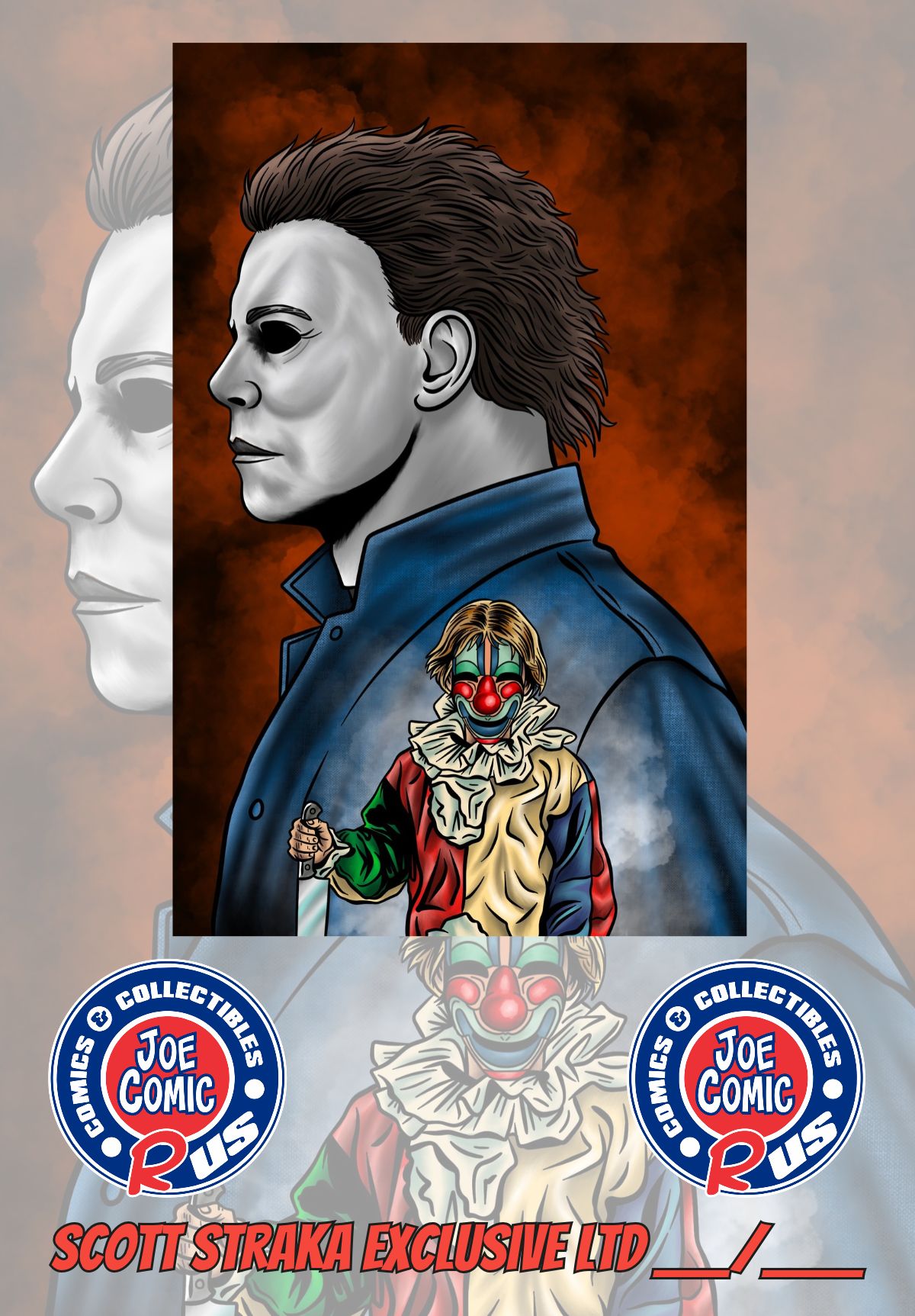 MICHALE MYERS TRIBUTE HOLO FOIL BY SCOTT STRAKA LTD 40 W/COA
