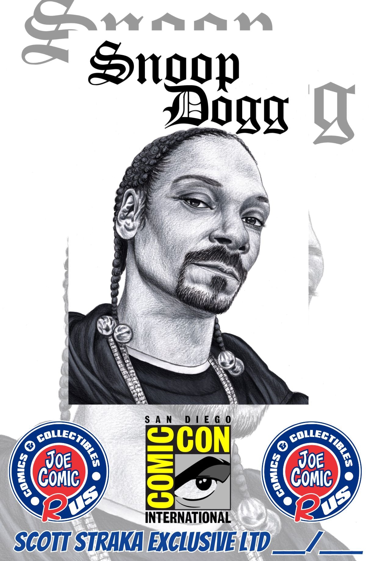 SNOOP DOGG TRIBUTE EMBOSSED  BY SCOTT STRAKA  LTD 50 W/COA
