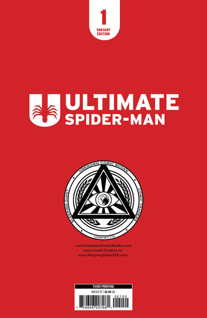 [Signed by Hickman] Ultimate Spider-Man #1 B&W CON VIRGIN Unknown Comics Matrazzo Exclusive Var [INST] 3rd PTG