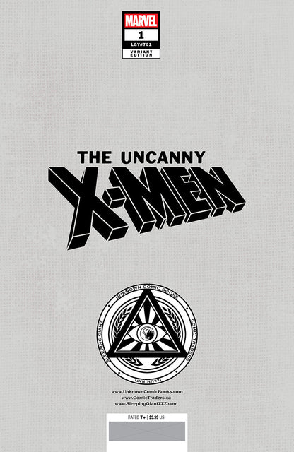 [Signed by Nathan Szerdy] UNCANNY X-MEN #1 UNKNOWN COMICS NATHAN SZERDY EXCLUSIVE VIRGIN VAR [IN STOCK]
