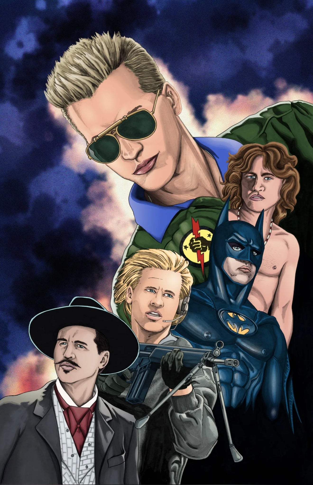 VAL KILMER TRIBUTE VARIANT LTD 70 BY KEVIN DELGADO