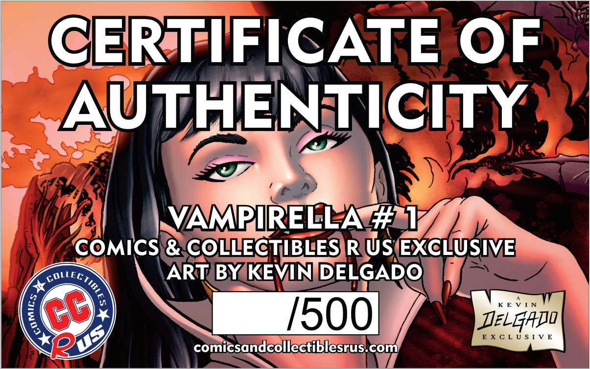VAMPIRELLA #1 VIRGIN VARIANT LTD 500 W/ COA BY KEVIN DELGADO