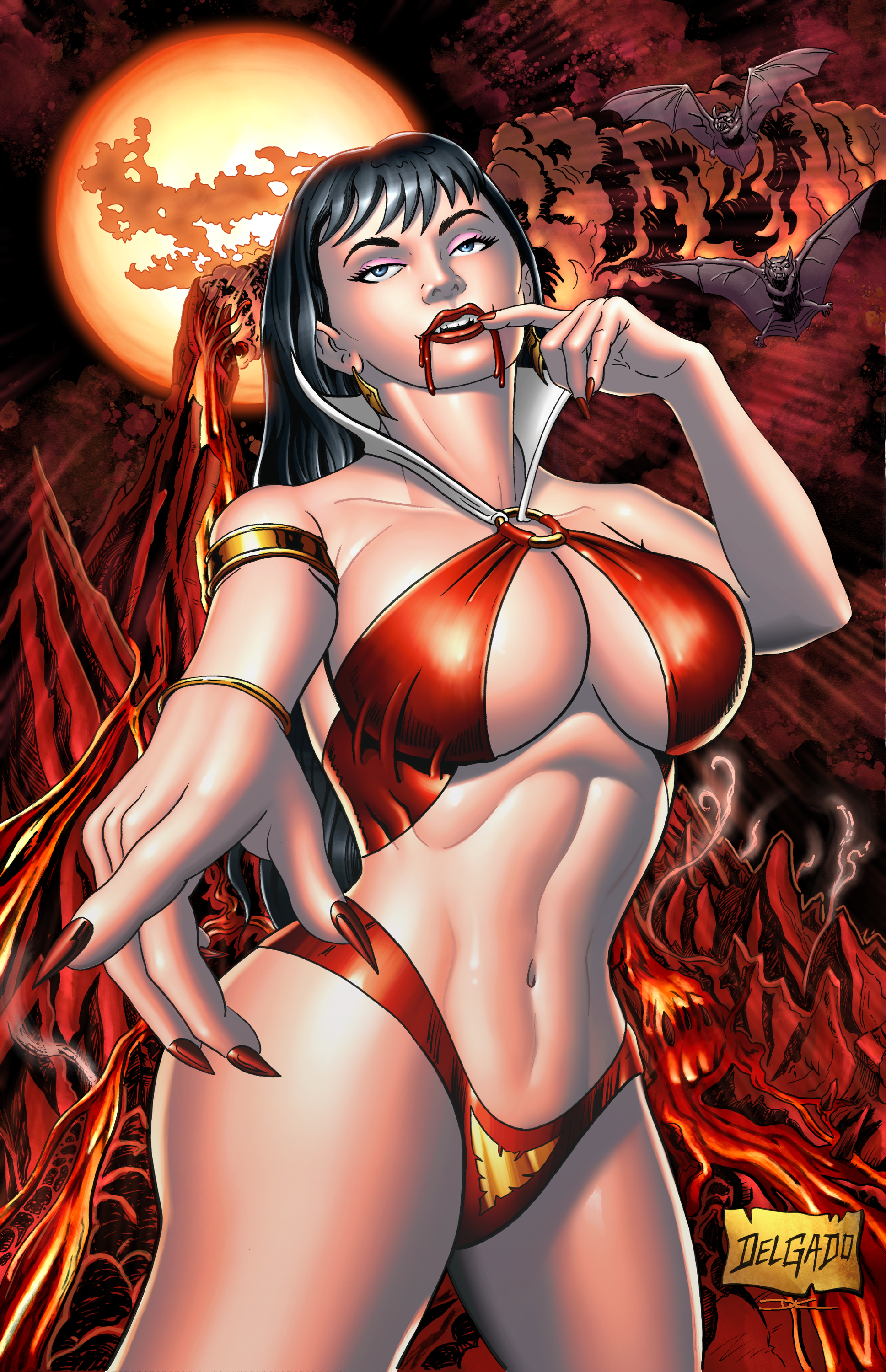 Vampirella #1 Virgin signed variant Ltd 500 w/ Coa