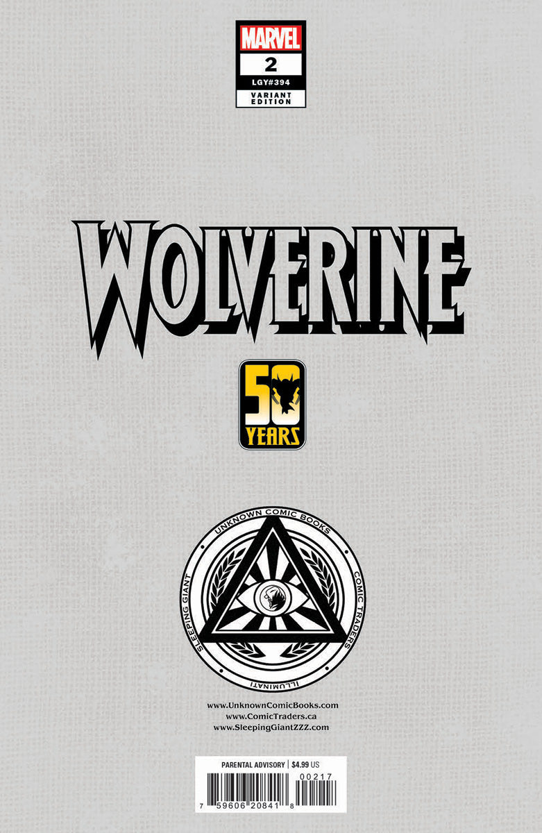 [Signed by Tyler Kirkham] WOLVERINE #2 Unknown Tyler Kirkham Connecting Cover Excl Virgin Var