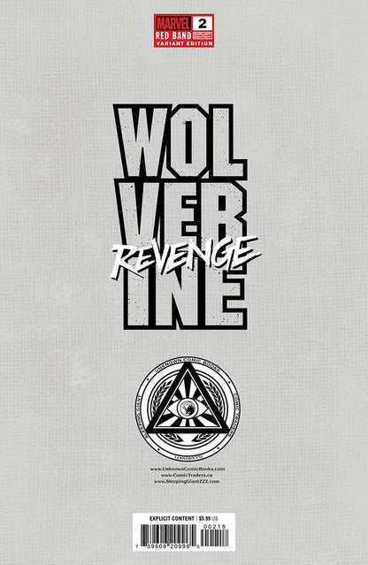 [Signed by Hickman] Wolverine: Revenge - Red Band #2 Virgin Unknown Comics Kirkham Exclusive Var Explicit Content [INST]
