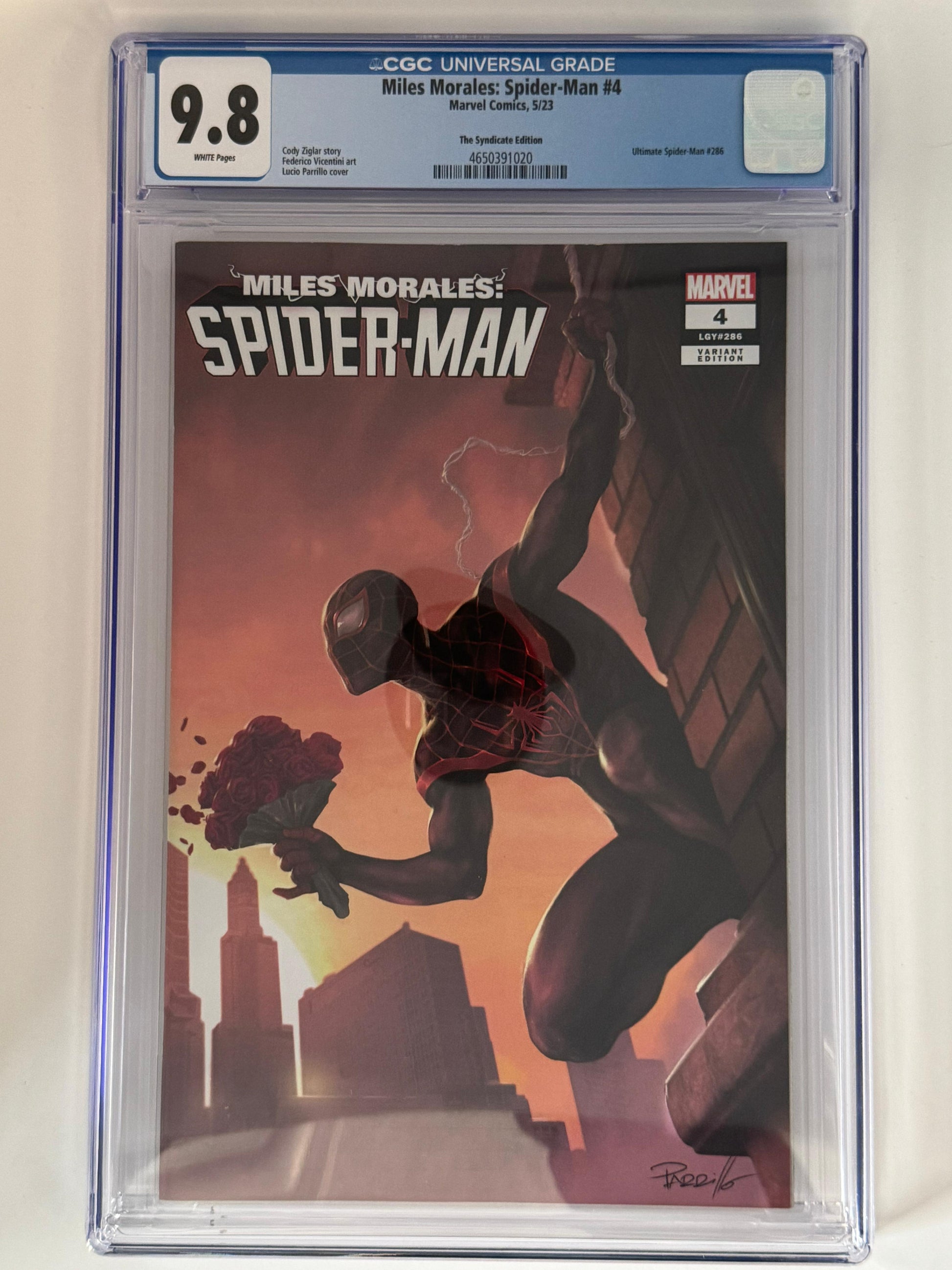 Miles Morales: Spider-Man #4 CGC 9.8 Blue Label Parrillo Exclusive Var