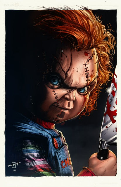 Chucky Fame embossed foil ltd 50 By Jonathan Uribe Baltimore Comicon Exclusive
