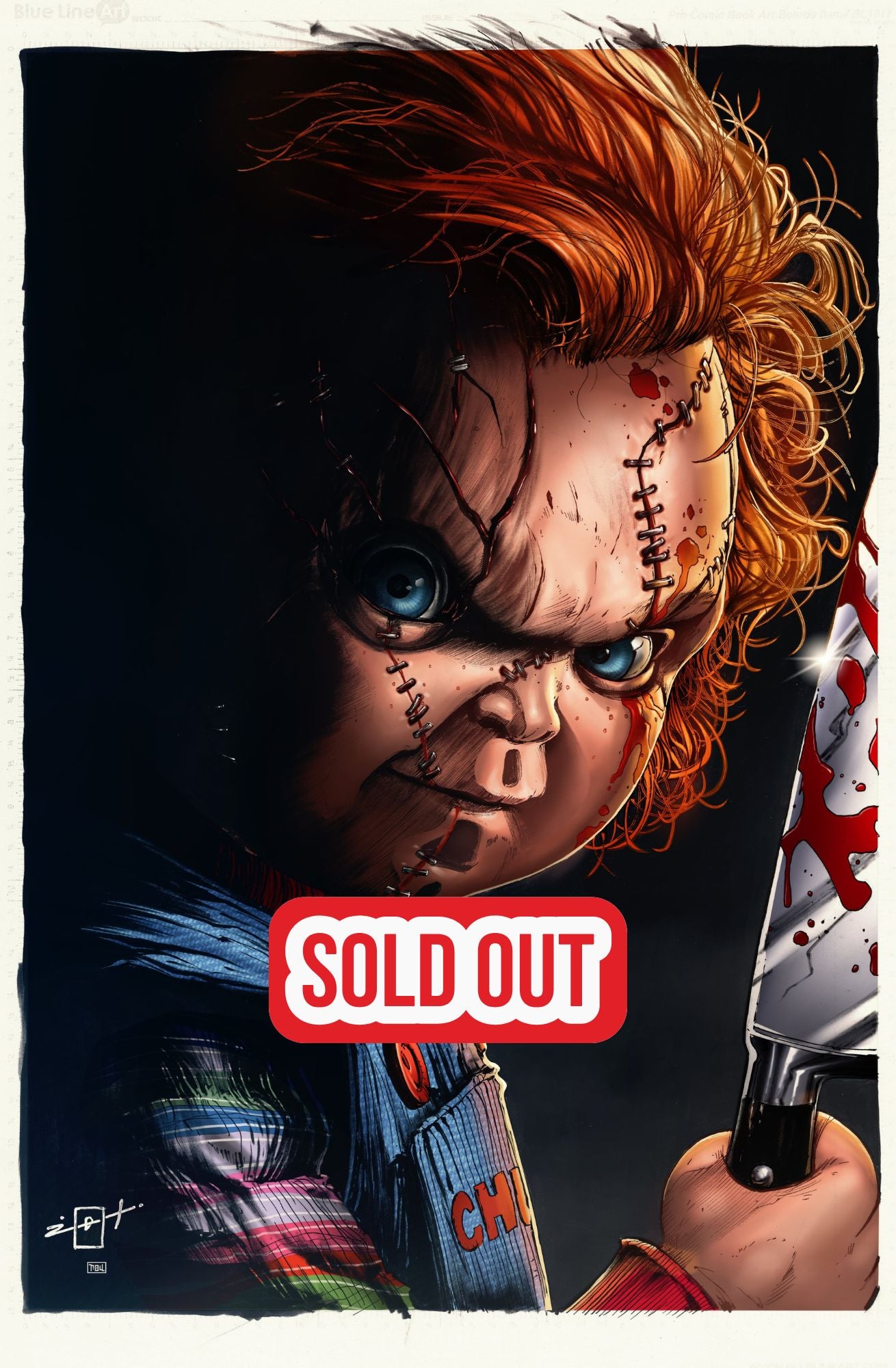 CHUCKY FAME EMBOSSED  FOIL LTD 50 BY JONATHAN URIBE BALTIMORE COMICON EXCLUSIVE