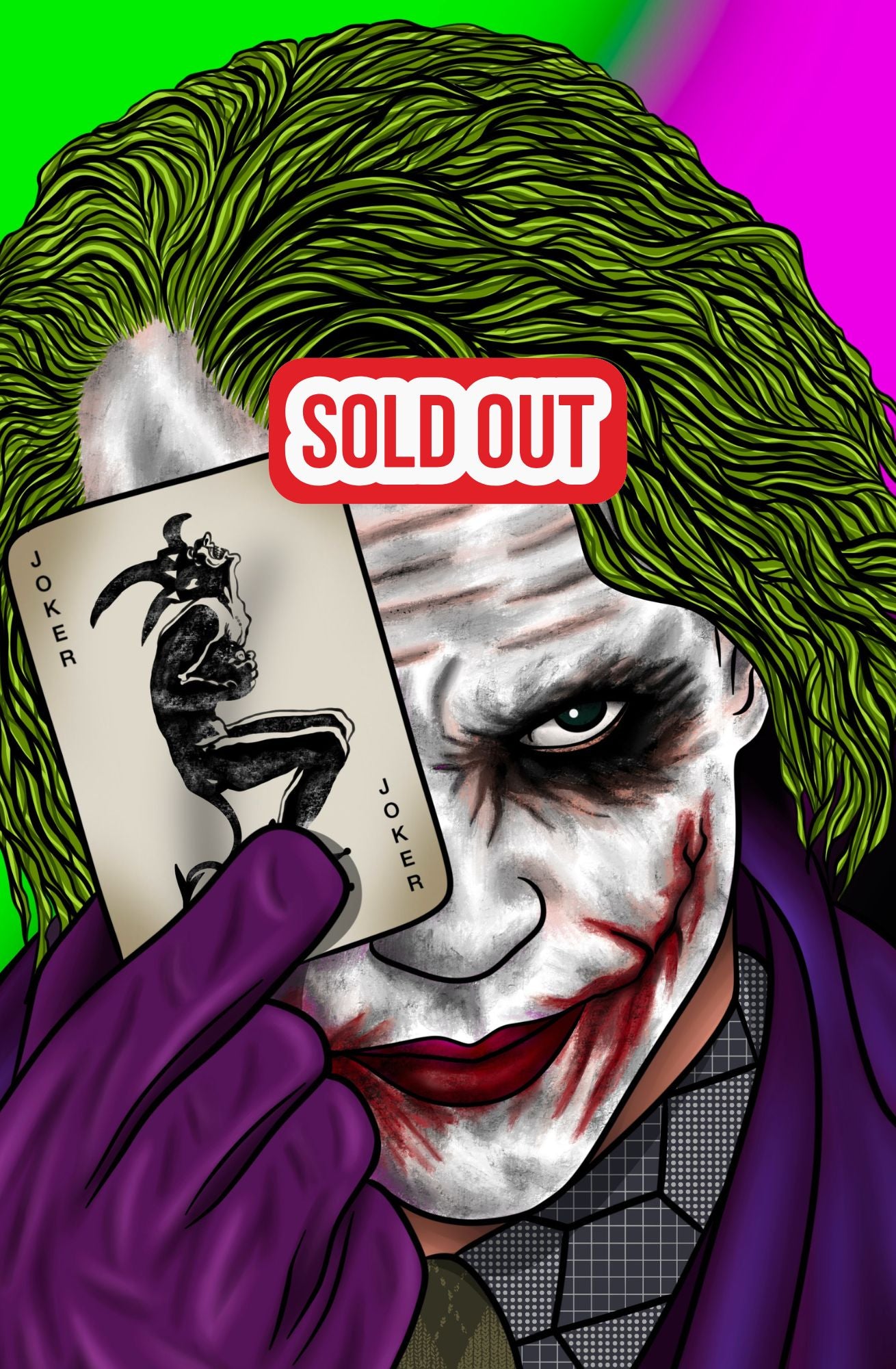HEATH LEDGER TRIBUTE JOKER COLOR LAVA FOIL BY SCOTT STRAKA LTD 20