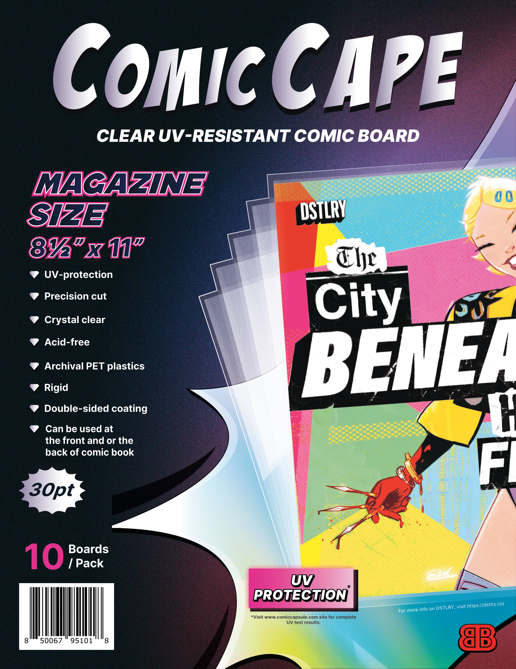 ComicCape - Clear UV Resistant Board