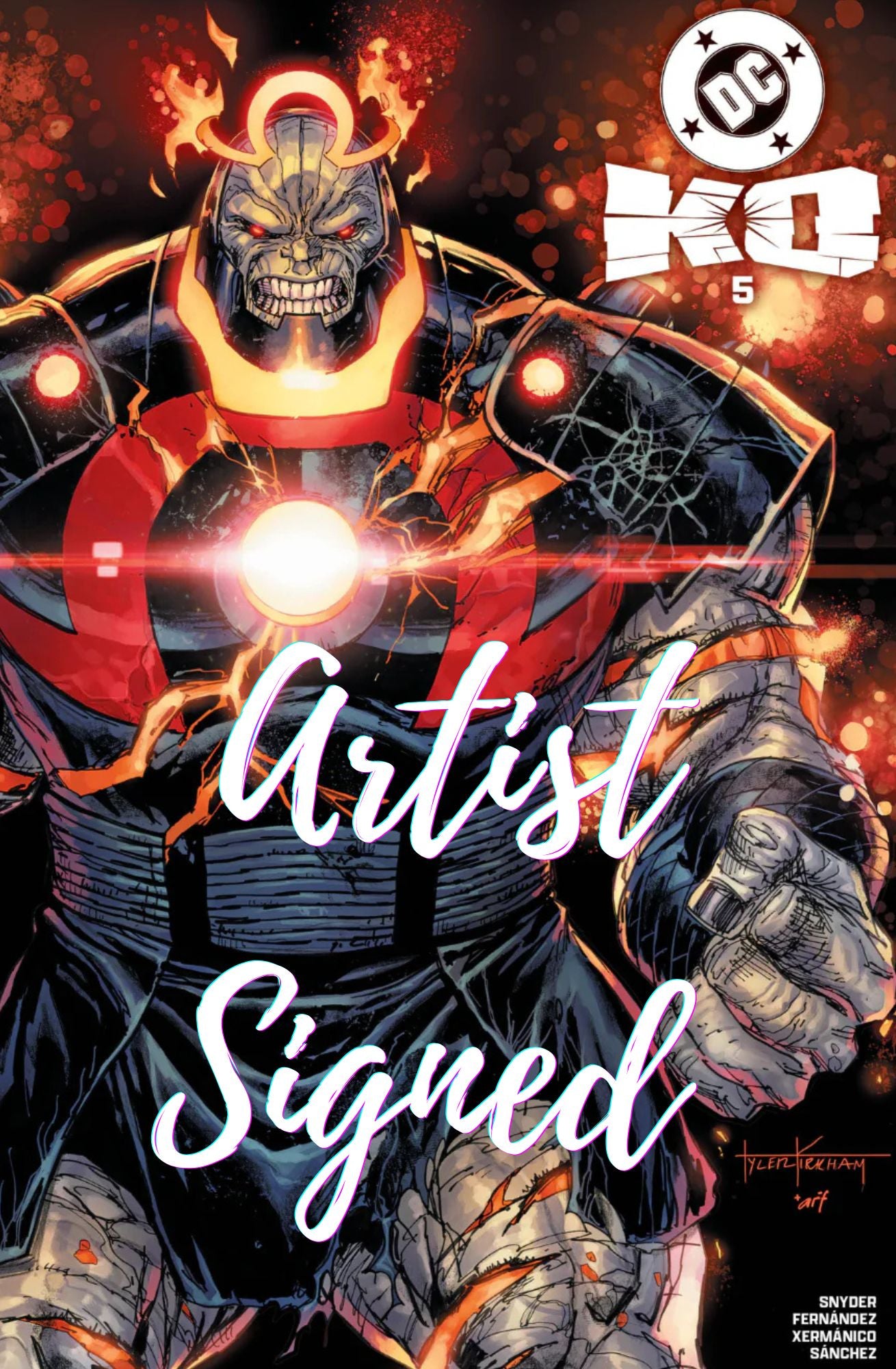 DC K.O. #5 SIGNED TYLER KIRKHAM SPOT FOIL TRADE