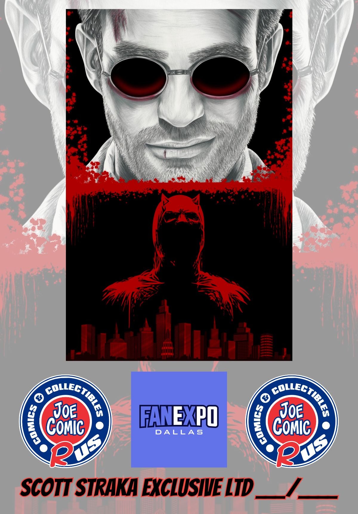 CHARLIE COX TRIBUTE DAREDEVIL LAVA FOIL BY SCOTT STRAKA LTD 15 W/COA