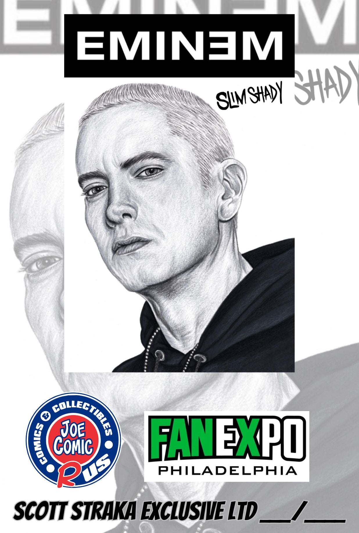 EMINEM TRIBUTE PLATINUM FOIL TRADE DRESS LTD 20 W/COA