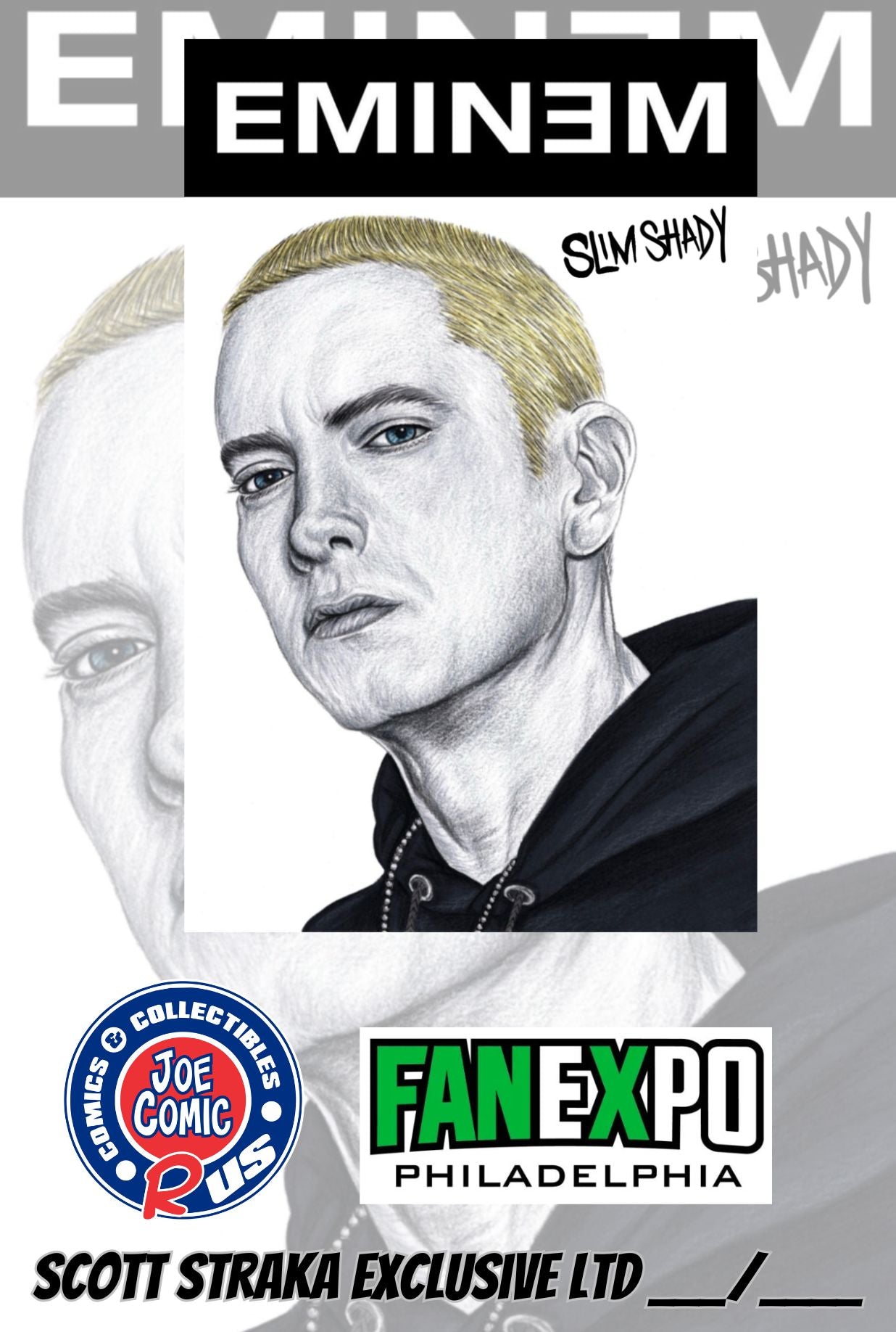 EMINEM TRIBUTE COLOR SPLASH LEATHER TRADE DRESS LTD 5 W/COA