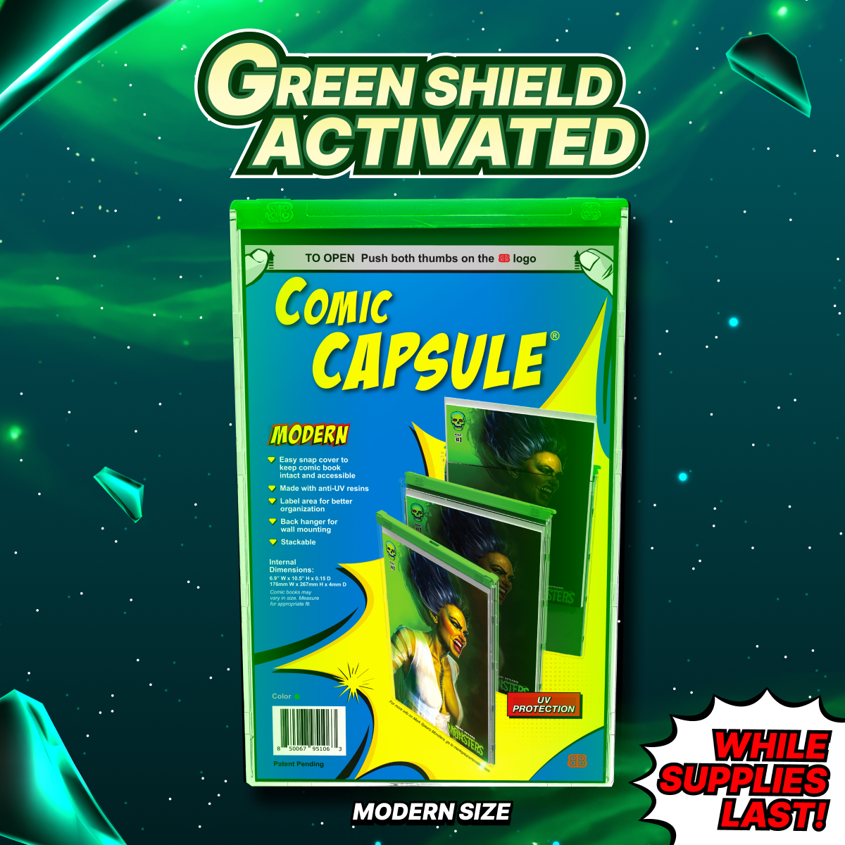 Green Modern Size ComicCapsule
