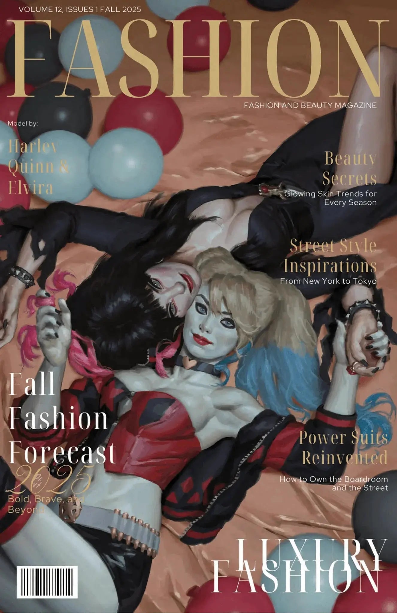 Harley Quinn X Elvira #1 - ECC Exclusive PXVX Fashion Magazine Variant (10/01/25)