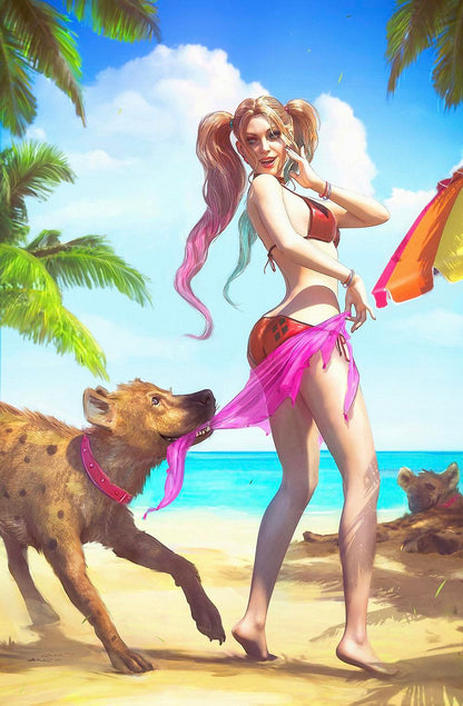 HARLEY QUINN #40 (TIAGO DA SILVA EXCLUSIVE COPPERTONE HOMAGE TRADE/VIRGIN/FOIL SET) ~ DC